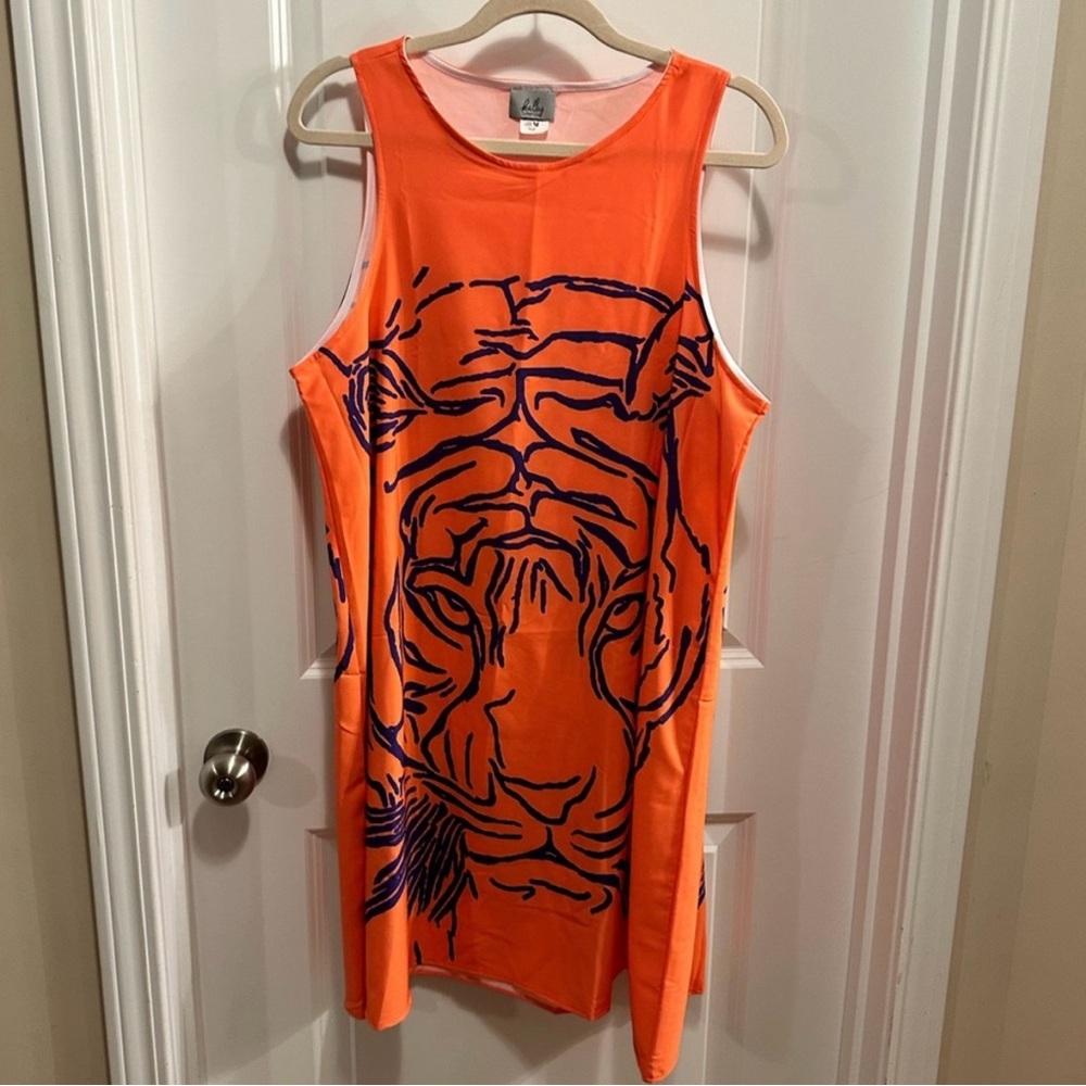 Orange Tiger Graphic Dress